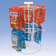 Complete Fit Out To Meet Your Exact Specifications Potato Chips Retail 2-Layer Tabletop Wire Hanging Display Racks